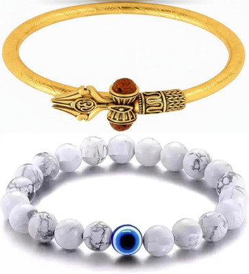 IKONKARR Stone, Evil Eye, Stainless Steel Bracelet(Pack of 2)