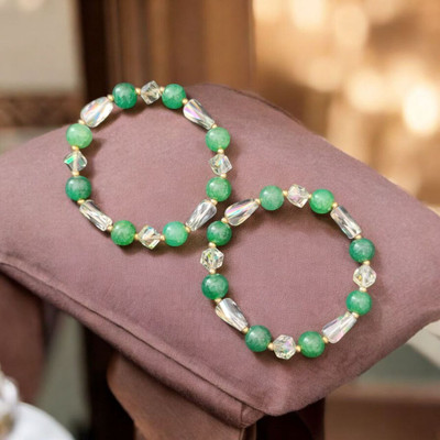 jisraa Crystal Bracelet Set(Pack of 2)