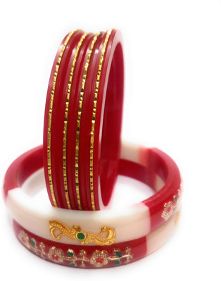 KB Corner Plastic Bangle Set(Pack of 6)