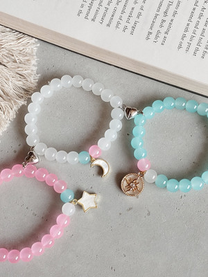 Icandies Stone, Crystal Beads, Crystal Bracelet Set(Pack of 3)