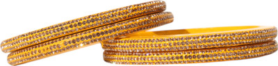 MANVI FASHION Lac Crystal Bangle Set(Pack of 2)