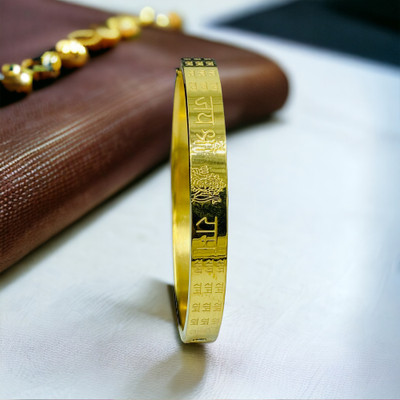 Nineteenth july Jewels Stainless Steel Gold-plated Kada