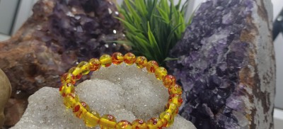 Ceylonmine01 Crystal Amber Bracelet