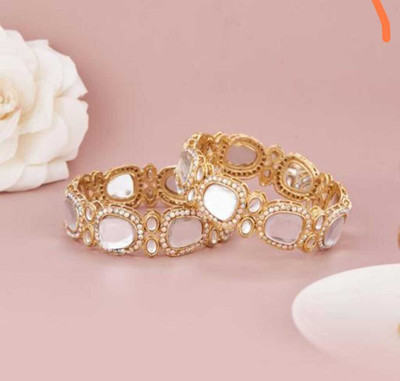 tanishka traders Alloy Cubic Zirconia Gold-plated Chudas(Pack of 2)