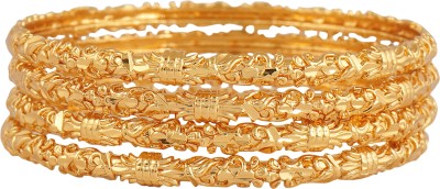 Orangenysha Brass Gold-plated Bangle(Pack of 4)