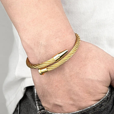 METRONAUT Metal, Alloy, Stainless Steel Gold-plated Kada
