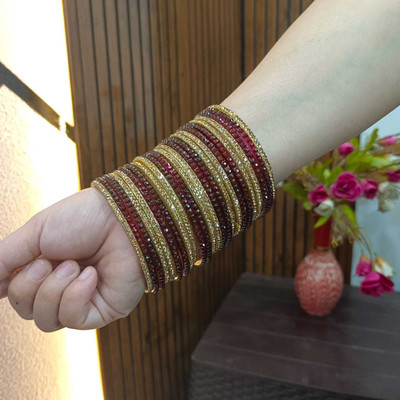 Kaab Glass Bangle Set(Pack of 24)