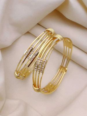 TSF Jewellery Brass Gold-plated Bangle(Pack of 2)
