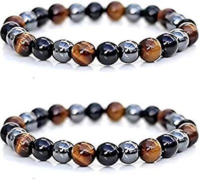 SUKHAD Stone Beads, Tourmaline, Quartz Bracelet(Pack of 2)