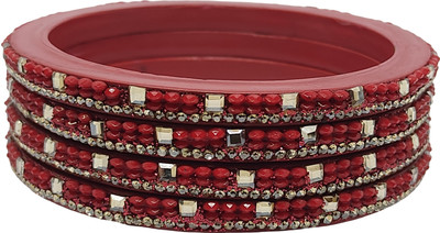 MIROW Lac Cubic Zirconia Bangle Set(Pack of 4)