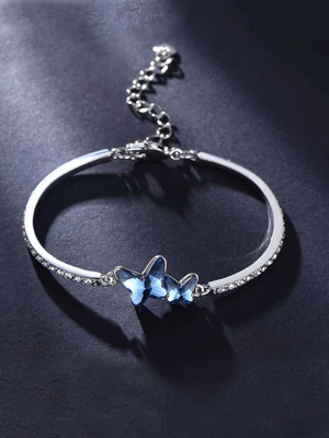YELLOW CHIMES Alloy Crystal Rhodium Bracelet