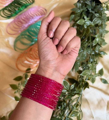 DIVINE GLASS Glass Bangle Set(Pack of 12)
