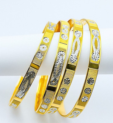 AA COLLECTION Alloy Gold-plated Bangle Set(Pack of 4)