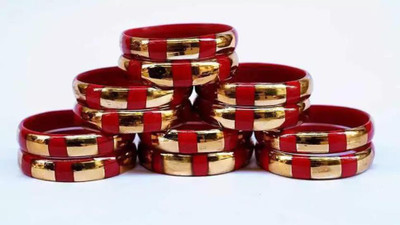 RADHA MOHAN EMPIRE Glass Bangle Set(Pack of 12)