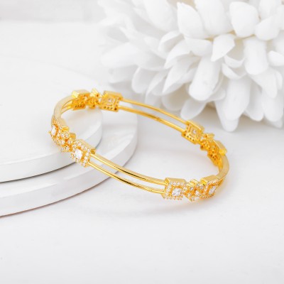 GIVA Sterling Silver Zircon Gold-plated Bracelet