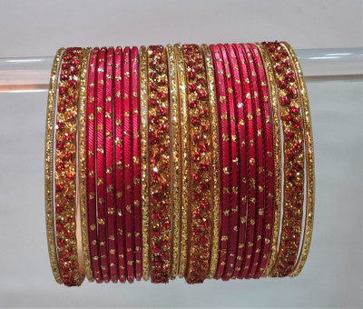 Rudra Metal Gold-plated Bangle Set(Pack of 10)
