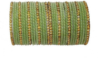RADHA MOHAN EMPIRE Fabric, Glass Bangle Set(Pack of 34)