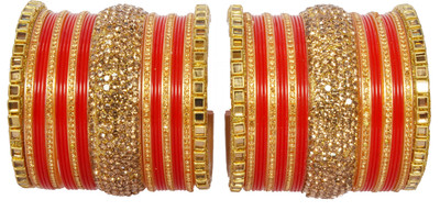 ADVANCE KANGAN Plastic Beads, Zircon Chudas(Pack of 10)