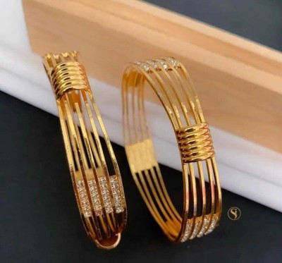 vimishka jewels Alloy Gold-plated Bangle Set(Pack of 2)