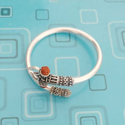 White Chimes Brass Silver Coated Kada