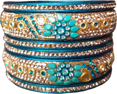 RADHIKAA FASHIONS Lac Crystal Bangle Set(Pack of 6)
