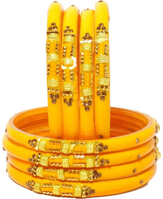 LYBASHINE Glass Cubic Zirconia Gold-plated Bangle Set