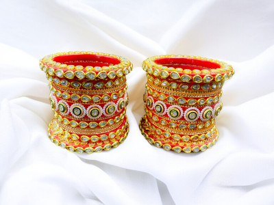 ROHIDAZ Plastic Cubic Zirconia Bangle Set(Pack of 10)