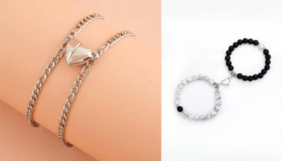 P R Production Brass Charm Bracelet(Pack of 2)
