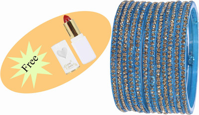 NMII Glass Zircon Bangle Set(Pack of 12)