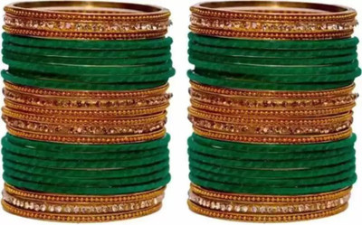 RADHA MOHAN EMPIRE Fabric, Glass Bangle Set(Pack of 48)