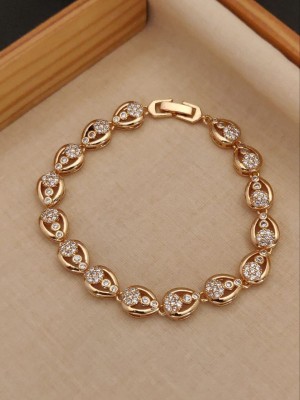 SatKaival Fashion Alloy Diamond Gold-plated Bangle