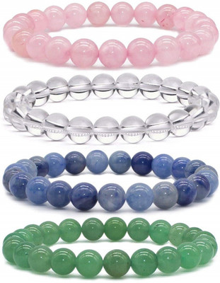 Jewelswonder Crystal Quartz Bracelet Set(Pack of 4)