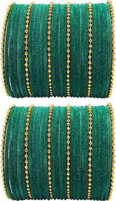 XOZTI Metal, Fabric Bangle Set(Pack of 10)