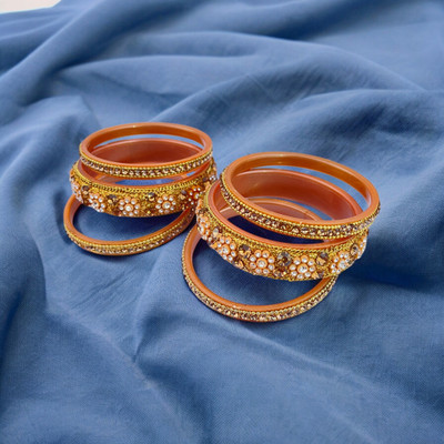 Ammderi Plastic Gold-plated Bangle Set(Pack of 6)