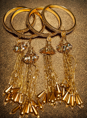 Shanaya Brass Gold-plated Bangle Set(Pack of 4)