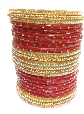 KB Corner Glass Zircon Bangle Set(Pack of 10)