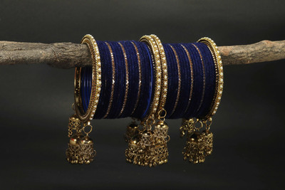 ZINEKA Metal Zircon Gold-plated Bangle Set(Pack of 42)