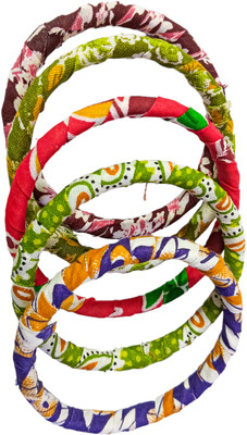 Soundarya boutique Fabric Bangle Set(Pack of 5)