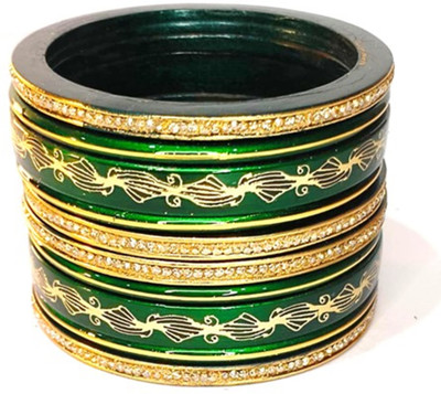 Anshi Creations Lac Bangle Set(Pack of 10)