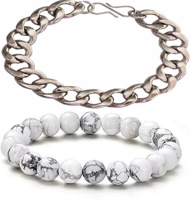IKONKARR Stone, Stainless Steel Bracelet(Pack of 2)