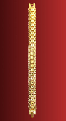 KINGSTYLEIMPEX Stainless Steel Gold-plated Bracelet