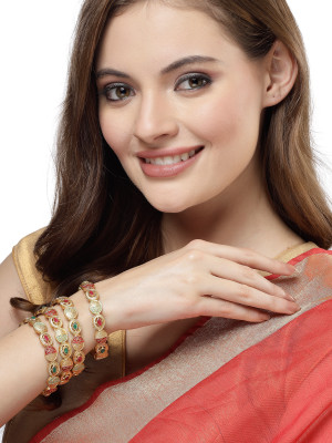 Sukkhi Alloy Gold-plated Bangle Set(Pack of 4)
