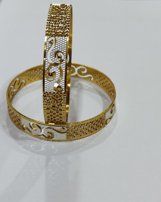 AnjaliImitation Brass Gold-plated Bangle Set(Pack of 2)