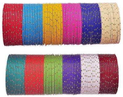 Rudra Metal Enamel Bangle Set(Pack of 10)