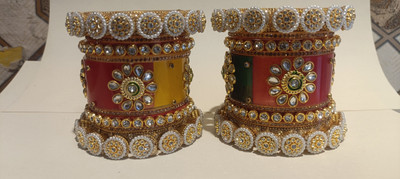 Newunique Brass, Plastic Cubic Zirconia Bangle Set