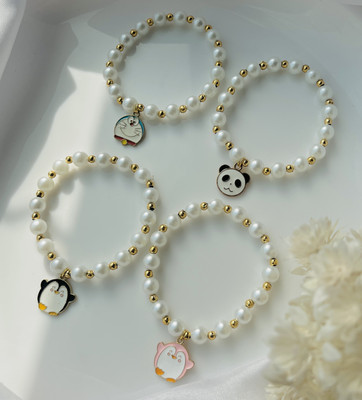 Sonisirani Plastic, Alloy Gold-plated Charm Bracelet(Pack of 4)