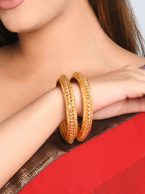 Fida Alloy Gold-plated Bangle(Pack of 2)