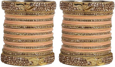 CHURA KING Alloy Crystal Bangle Set(Pack of 10)