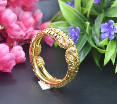 SATTIK Brass Gold-plated Kada(Pack of 2)