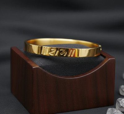 Vinayak Stainless Steel Gold-plated Kada